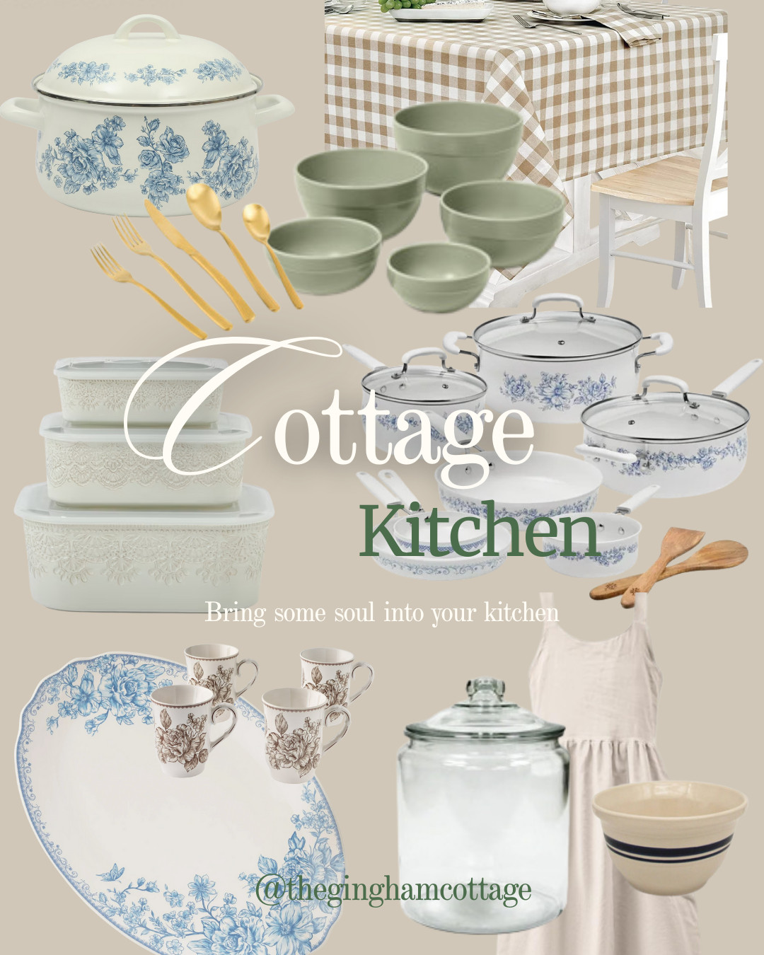 Cottage kitchen charm 🌿Rounded up my favorite cozy finds to bring warmth, soul, and timeless style into your kitchen. #CottageCore #KitchenDecor #LTKHome 

 #LTKHome