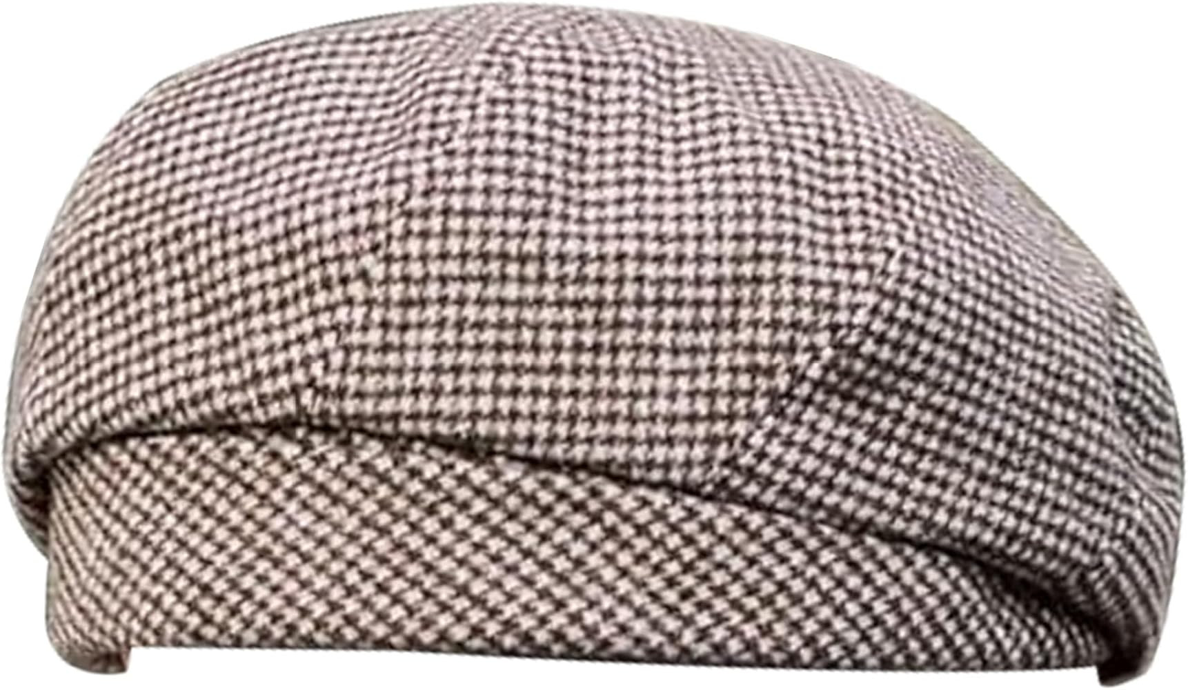 Women Beret Hat,Vintage Winter Beret Cap,Elegant Plaid Beret Cotton boina knitte Wool Hats Cap,Fr... | Amazon (US)