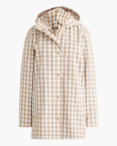 Tan and white gingham rain coat 
Spring outfit 

#LTKSaleAlert #LTKSeasonal