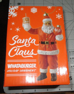 WHATABURGER Burger Texas Santa Claus ORNAMENT 2023 fast food restaurant nib B | eBay US