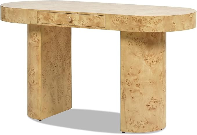 Jennifer Taylor Home Jesse 55.5" Single Drawer Storage Burl Wood PC Computer Home Office Bedroom ... | Amazon (US)