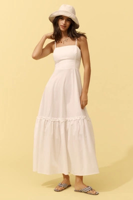 WeWoreWhat Sleeveless Ruffle A-Line Midi Dress | Anthropologie (US)