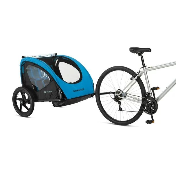 Schwinn Shuttle foldable bike trailer, 2 passengers, blue / black | Walmart (US)