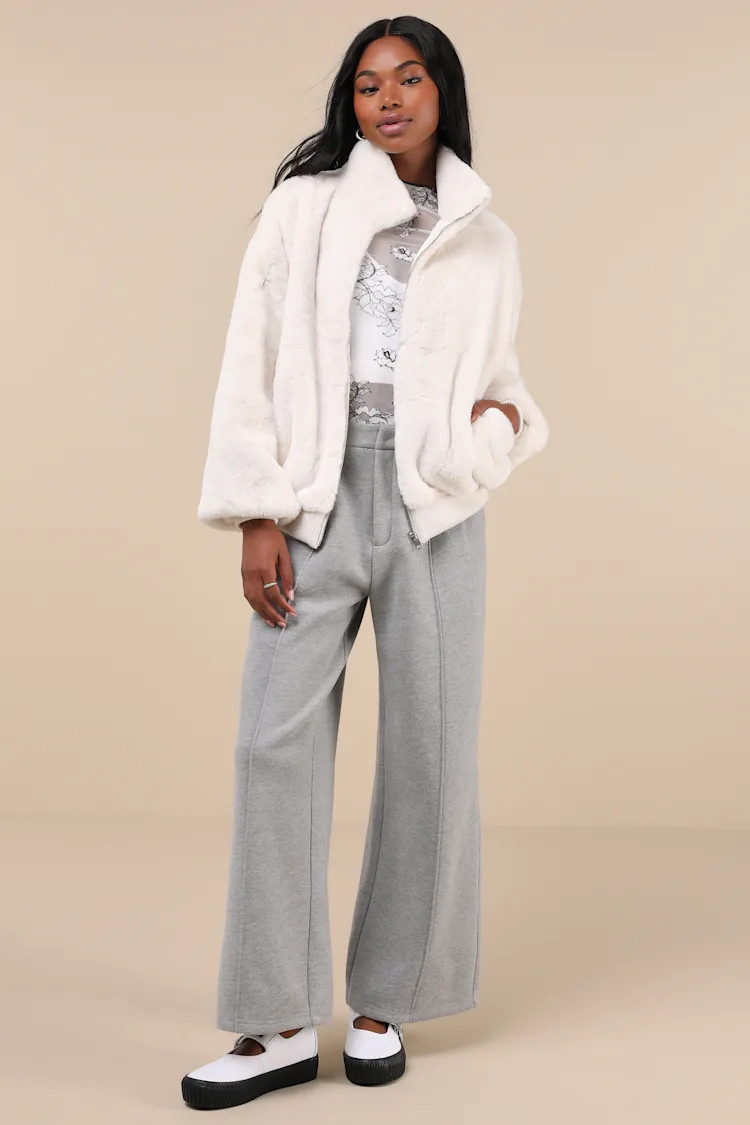 Fabulous Essential Cream Faux Fur Oversized Bomber Jacket | Lulus