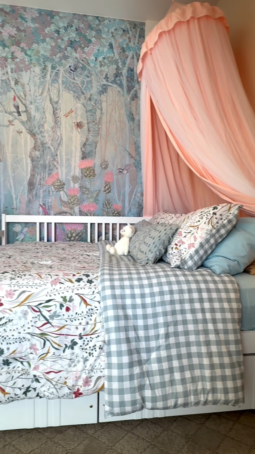 My daughter’s bedroom makeover is complete! Shop by clicking the thumbnails! Floral bedding, bedroom, girls room, girls bedroom, bedroom transformation, gingham bedding, girl bed, day bed, bed with storage, doll house, storage bench, bedroom storage bench, bedroom decor, girls room decor, cordless touch lamp, rattan lamp, dresser lamp, arched mirror, dresser mirror, dresser, white dresser, nightstand, affordable furniture, affordable nightstand

#LTKHome #LTKStyleTip #LTKKids