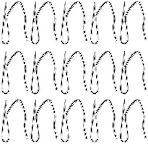 Amazon.com: 58 Pcs Metal Curtain Hooks, Nydotd Silver Rustproof Stainless Steel Plated Nickel Hoo... | Amazon (US)