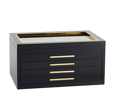 Stella Jewelry Boxes - Black | Pottery Barn | Pottery Barn (US)