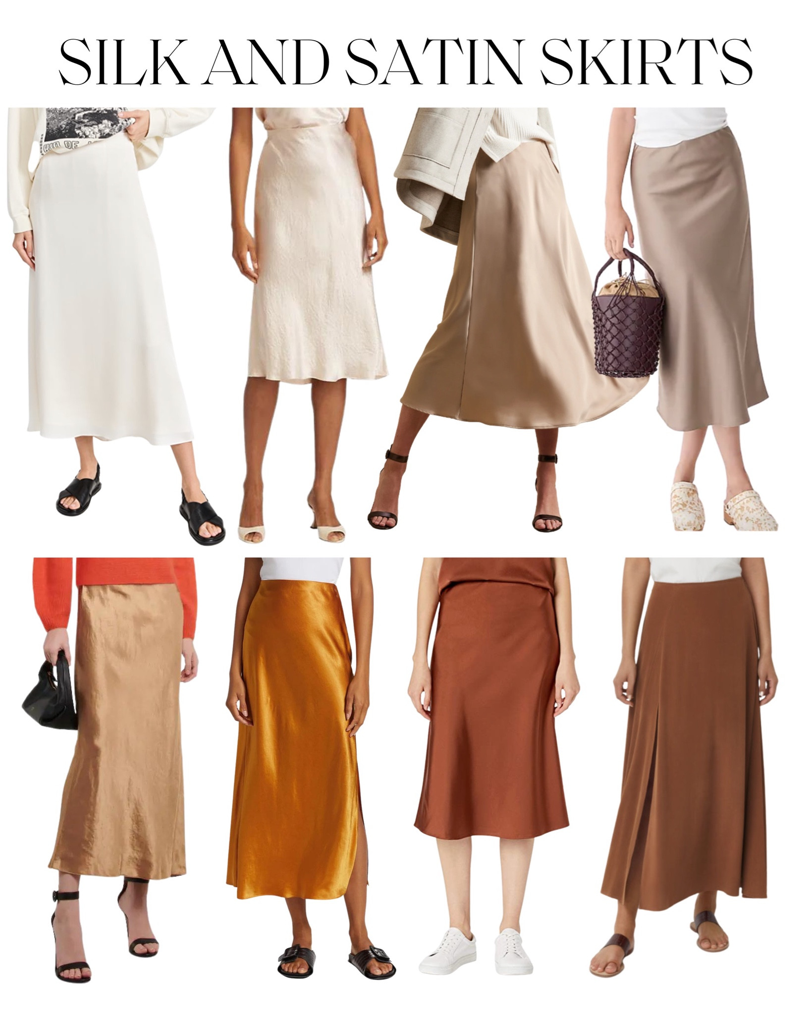 Satin and silk skirts for fall ✨Making a case for the satin skirt in fall on NatalieYerger.com today, with my favorite brands for this style, dressy and casual outfit ideas, and tips for selecting fit and fabrication. These are a few of my top picks! #slipskirt #satinskirt #silkskirt #fallskirt #fallskirt


#LTKHoliday #LTKSeasonal #LTKstyletip