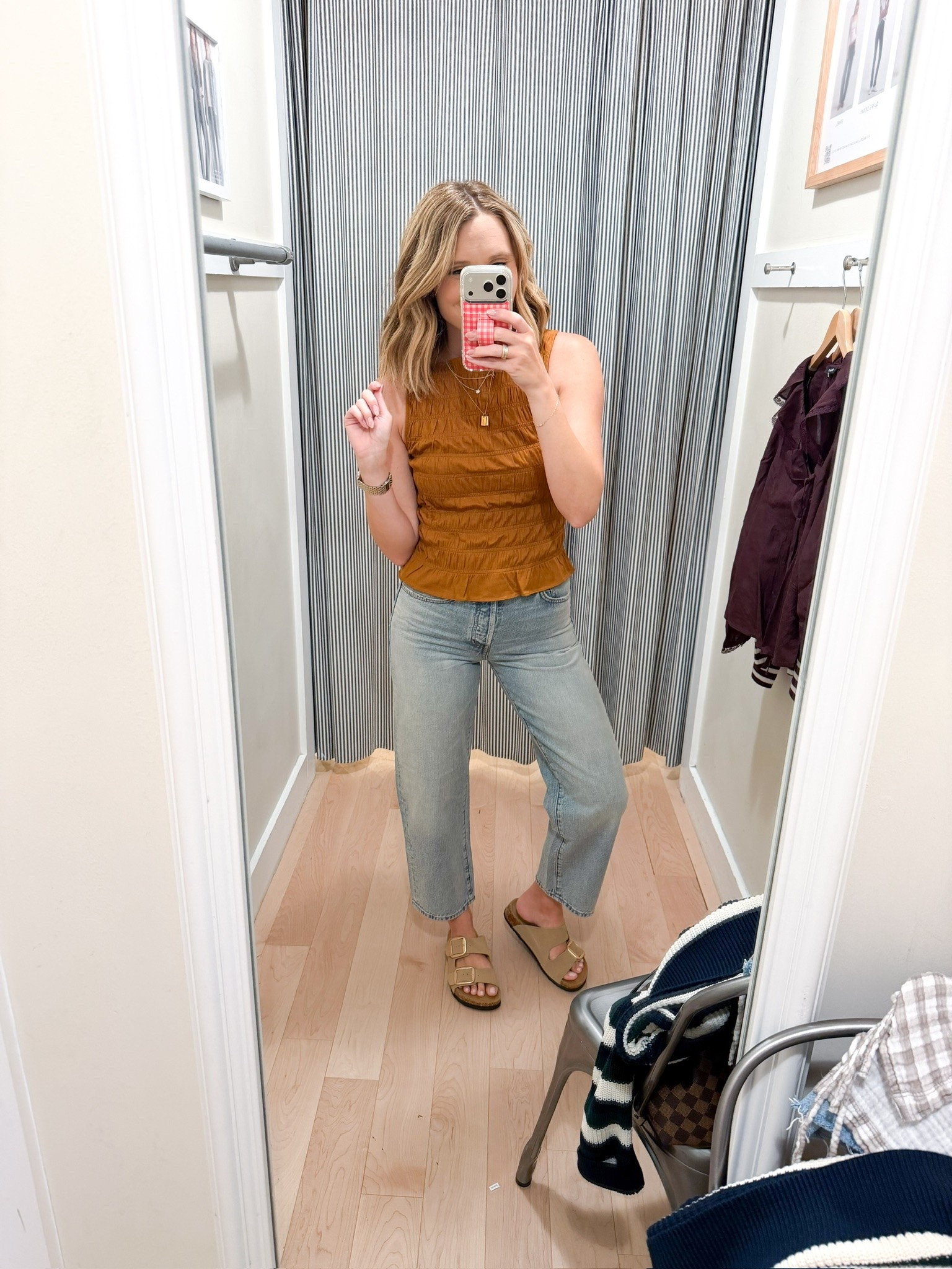 Perfect Fall choice for warm days, then add a layer as the evening cools off🍁🍂
Love the color and ruching on this one.

//
Fall top
Fall sleeveless 
Fall Jean top
Warm weather fall top

#LTKootd #LTKgrwm #LTKdayinmylife