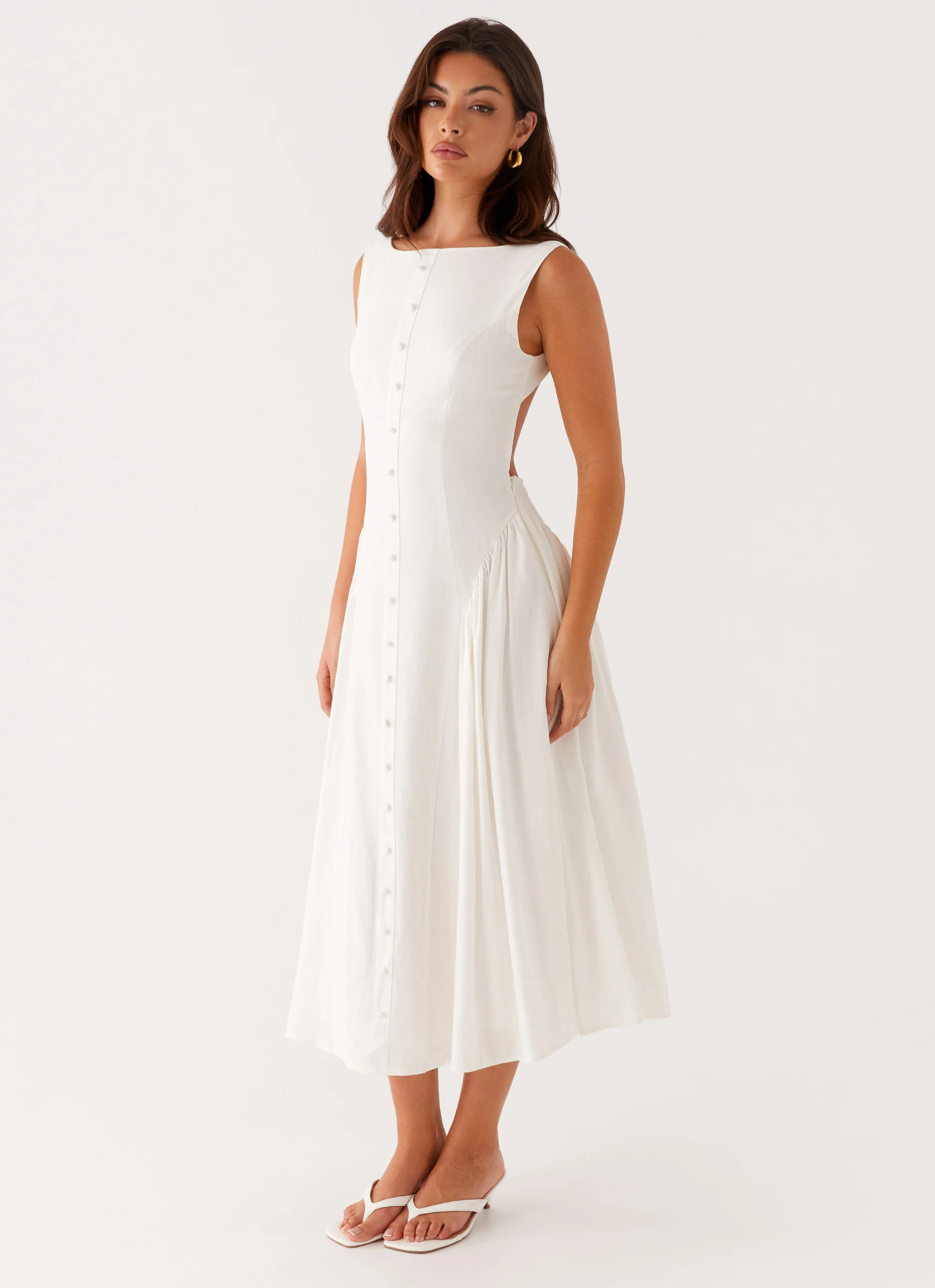 Maylah Midi Dress - White | Peppermayo (Global)