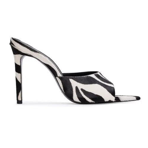 BLACK SUEDE STUDIO Bella Ponyhair High Heel in Zebra Pony Hair at Nordstrom, Size 40 | Nordstrom