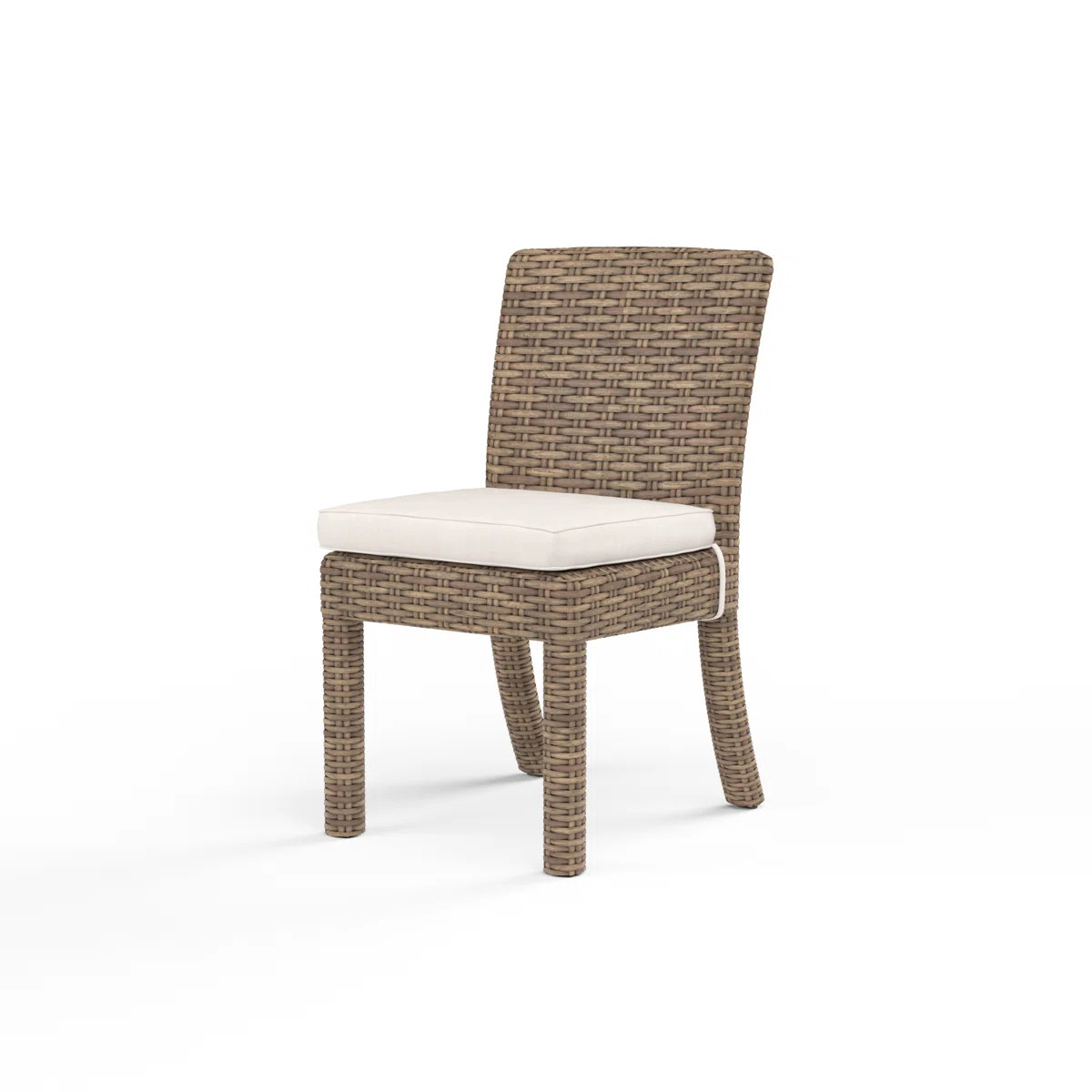 Havana Wicker Premium All-Weather Wicker Outdoor Dining Side Chair with Sunbrella\u00ae Cushion | Wayfair North America