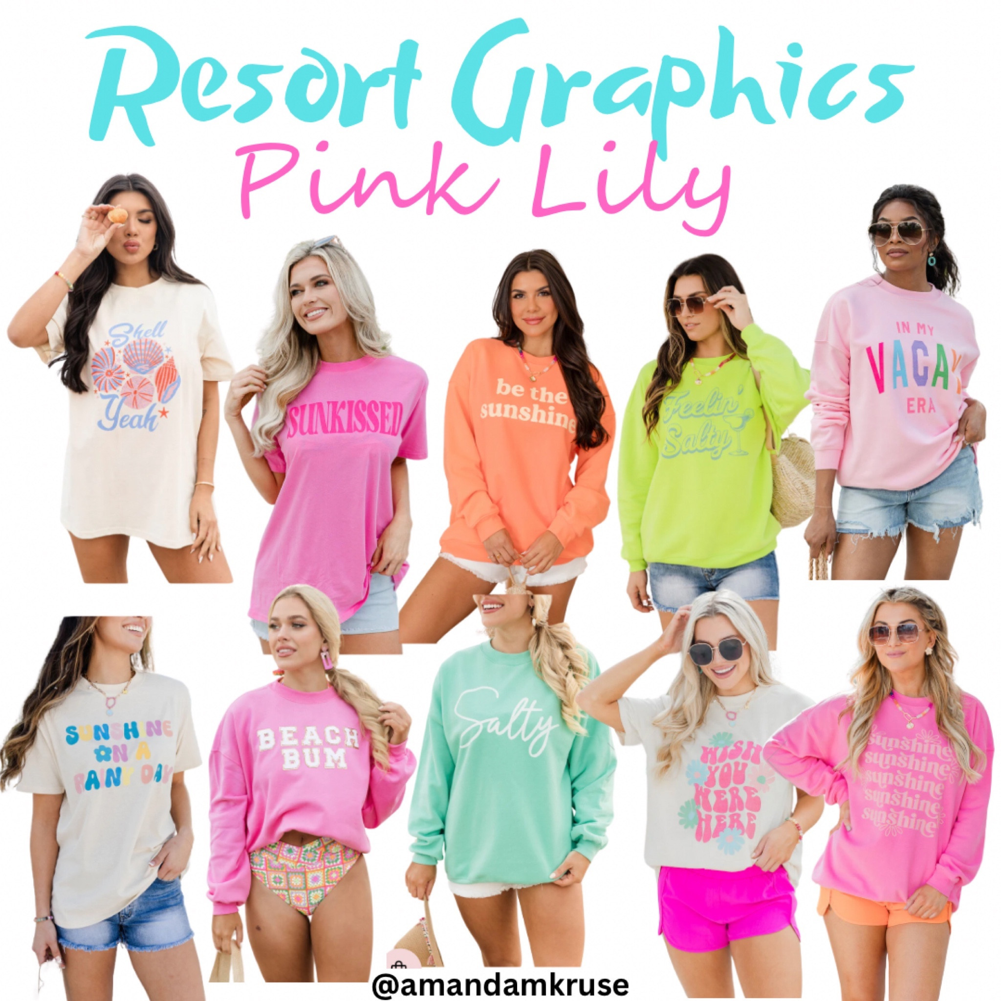 Vacation outfit 
Resort wear 
Graphic tee 
Graphic sweatshirt 


#LTKSeasonal #LTKtravel