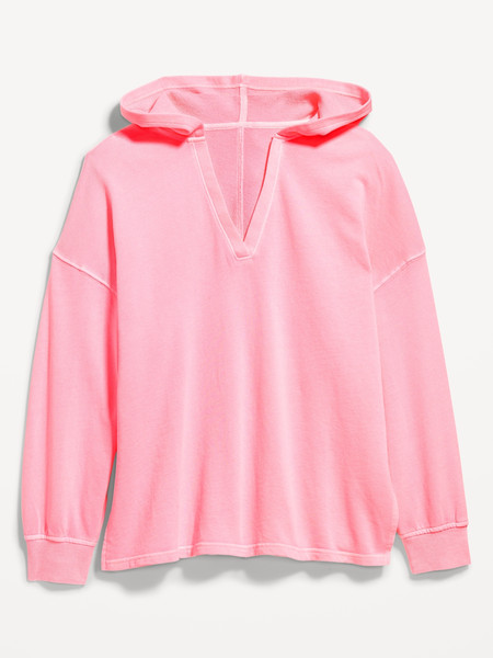 Oversized French-Terry Tunic Hoodie for Women | Old Navy (US)