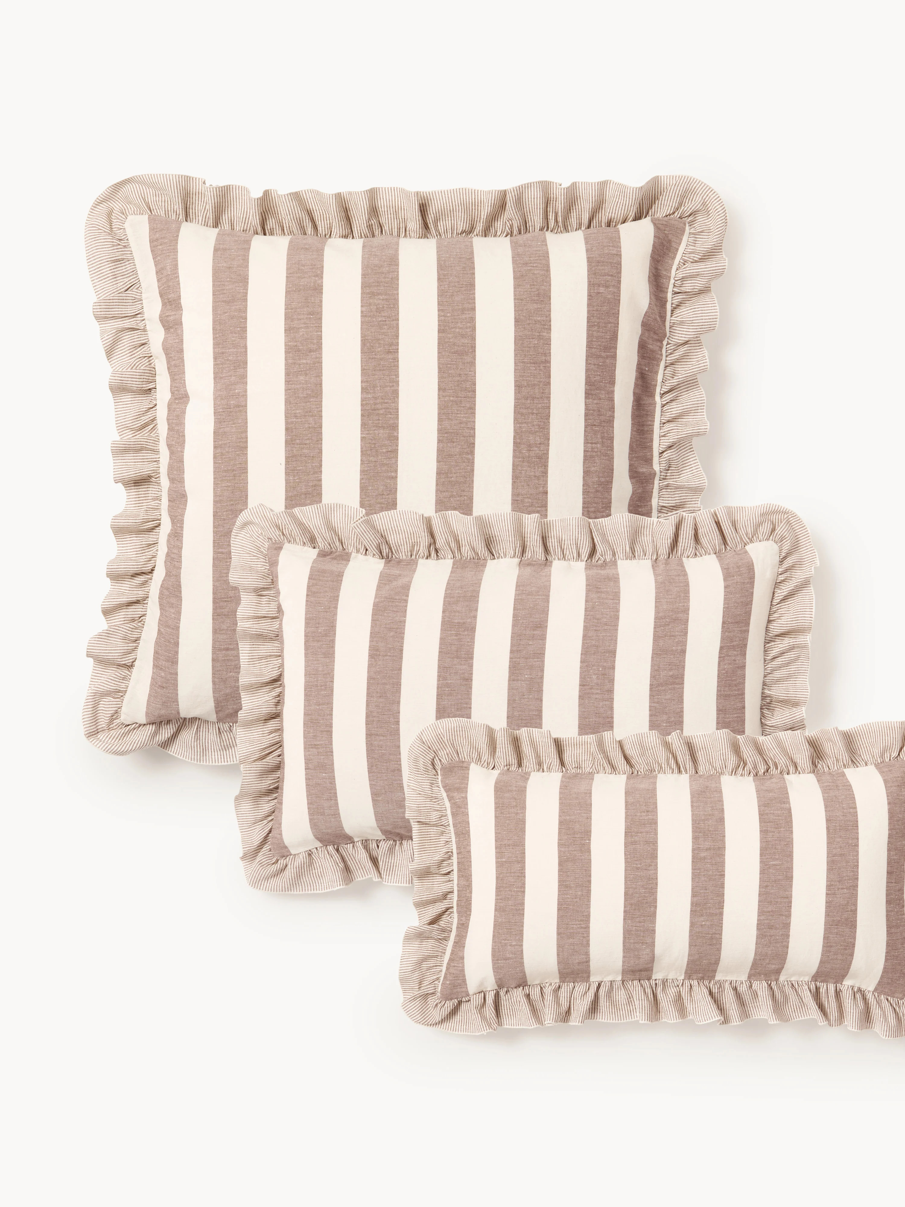 Gerüschter Kopfkissenbezug Posie aus Leinen und Baumwolle | Westwing EU