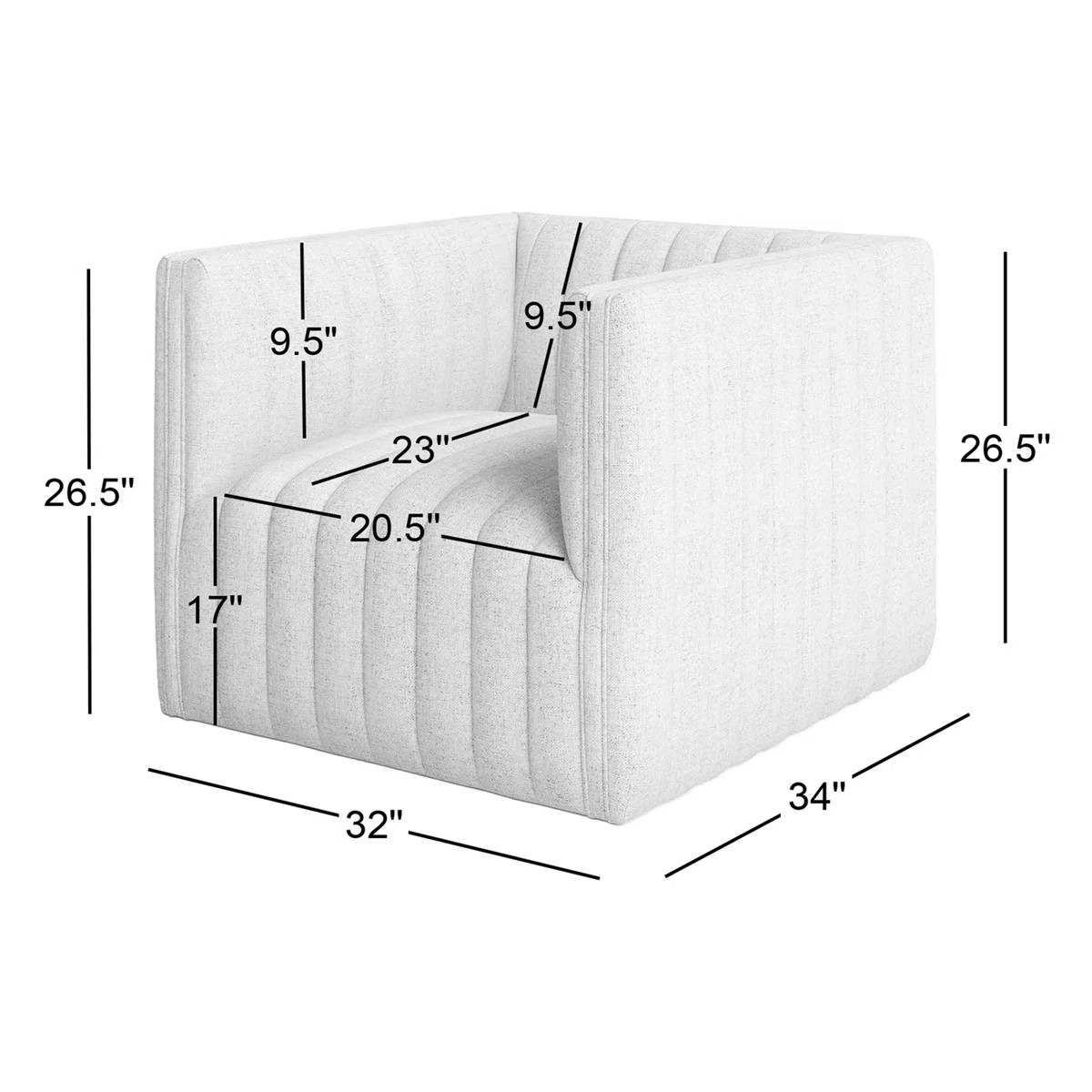 Brandt Upholstered Swivel ArmchairByAllModern4.8Rated 4.8 out of 5 stars.166 ReviewsThis item is ... | Wayfair North America