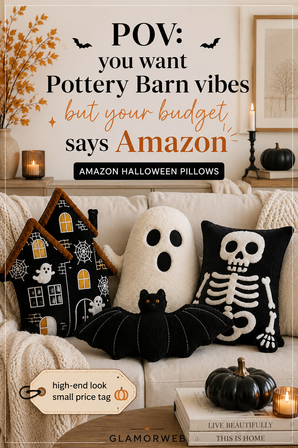 Amazon vs Pottery Barn Halloween pillows 👀🖤 can you even tell the difference?? These Amazon finds are giving the SAME cozy, elevated, neutral spooky vibes for way less.

Think velvet pumpkins, minimal ghost pillows, chic skull designs, and soft textured fabrics that look straight out of a Pottery Barn catalog. Perfect if you want that high-end fall home aesthetic without the splurge ✨

#amazonvspotterybarn #potterybarndupe #amazonhomefinds #halloweenpillows #cozyspooky #neutralhalloween #fallhomeinspo #ltkhome #homeaesthetic #decorinspo #pumpkinpillow #ghostpillow #cozyvibes #fallaesthetic #spookycute #pinteresthome 

 #LTKSeasonal #LTKHome #LTKSaleAlert