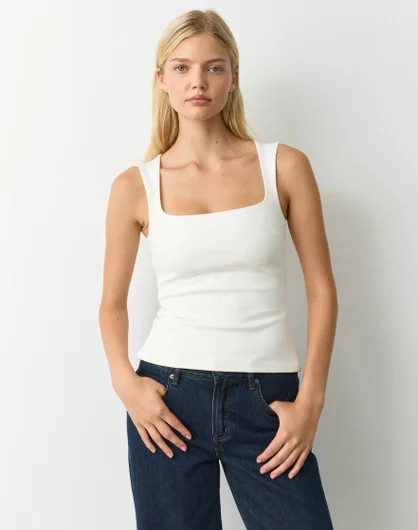 Square Neck Ponte Tank Top | Glassons (Australia)