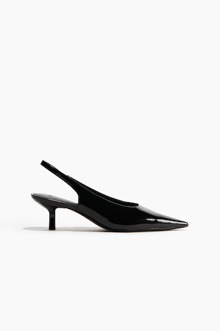 H & M - Pointed Slingbacks - Black | H&M (US + CA)
