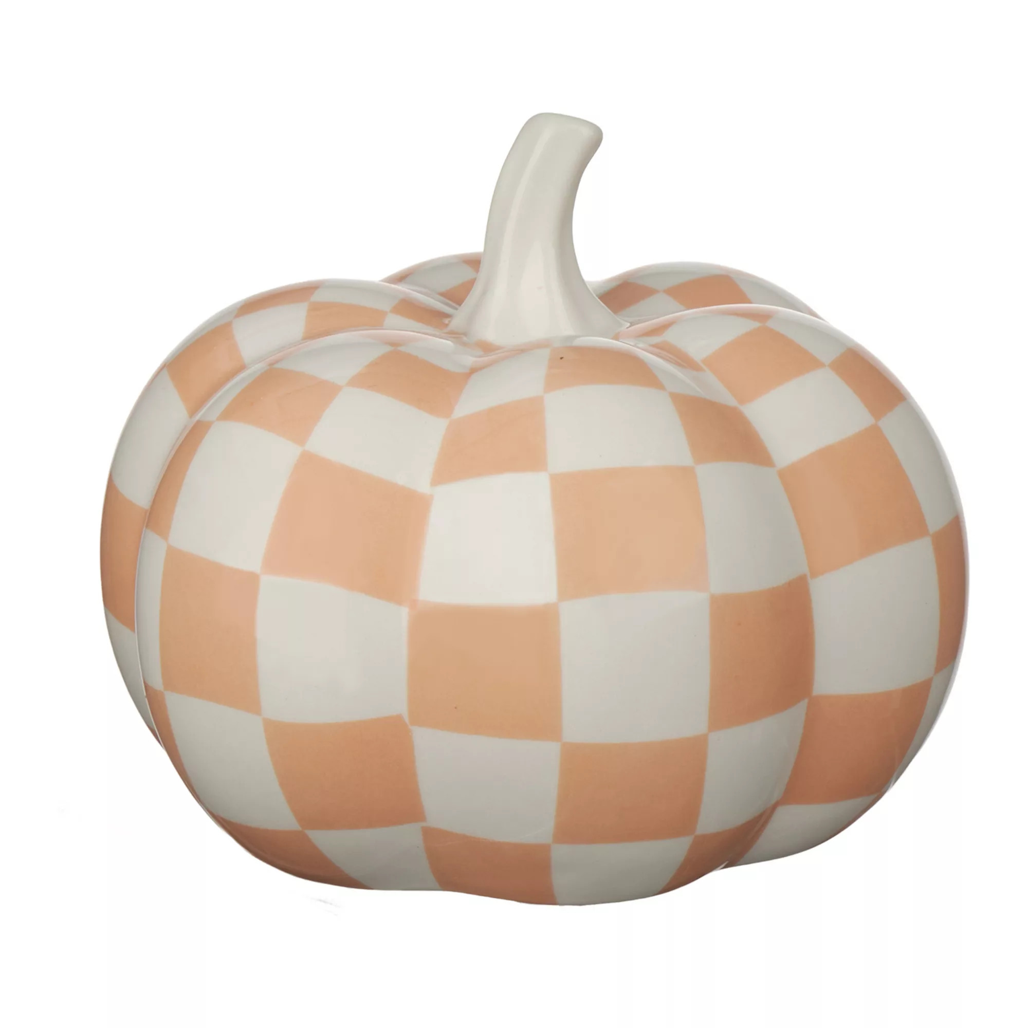 Celebrate Together™ Fall Checkered Pumpkin Earthenware Table Decor | Kohl's