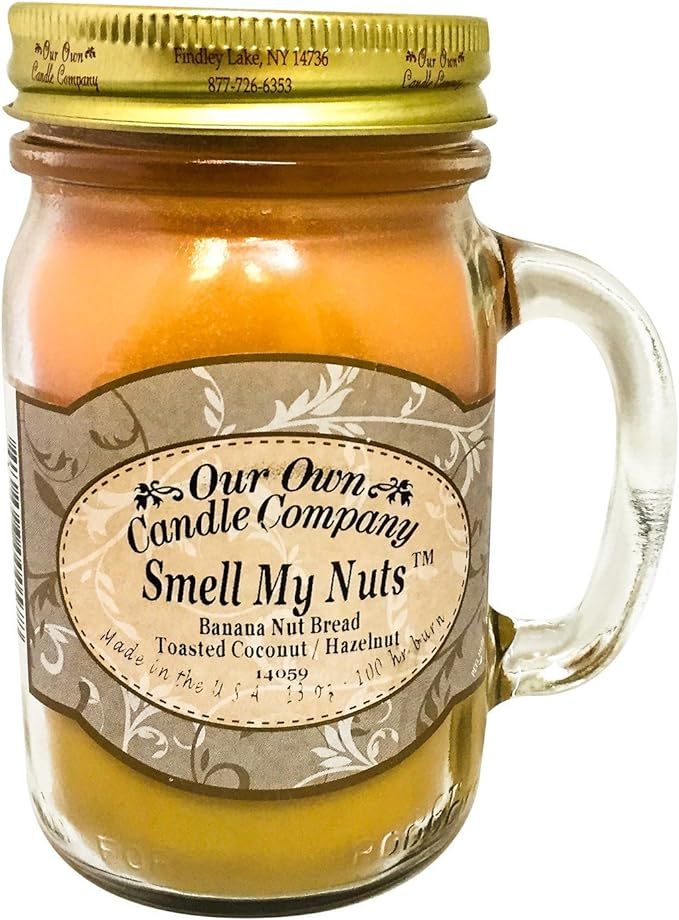 Our Own Candle Company Smell My Nuts Scented 13 oz Mason Jar Candle - Made in The USA | Amazon (US)