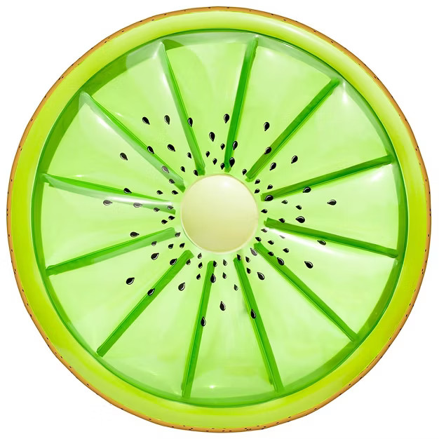 Sportsstuff Fruit Series 62 Inch Round Inflatable Kiwi Swimming Pool Water Raft Floating Lounger ... | Target