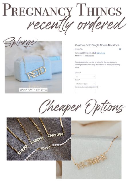 Ordered my push present from Eddie (wayyy early but I’ve wanted it since the day we found out about baby). Anywayyyy, it’s a very large splurge so I’m linking a few options from Etsy that are less expensive!

#LTKunder100 #LTKbaby #LTKbump