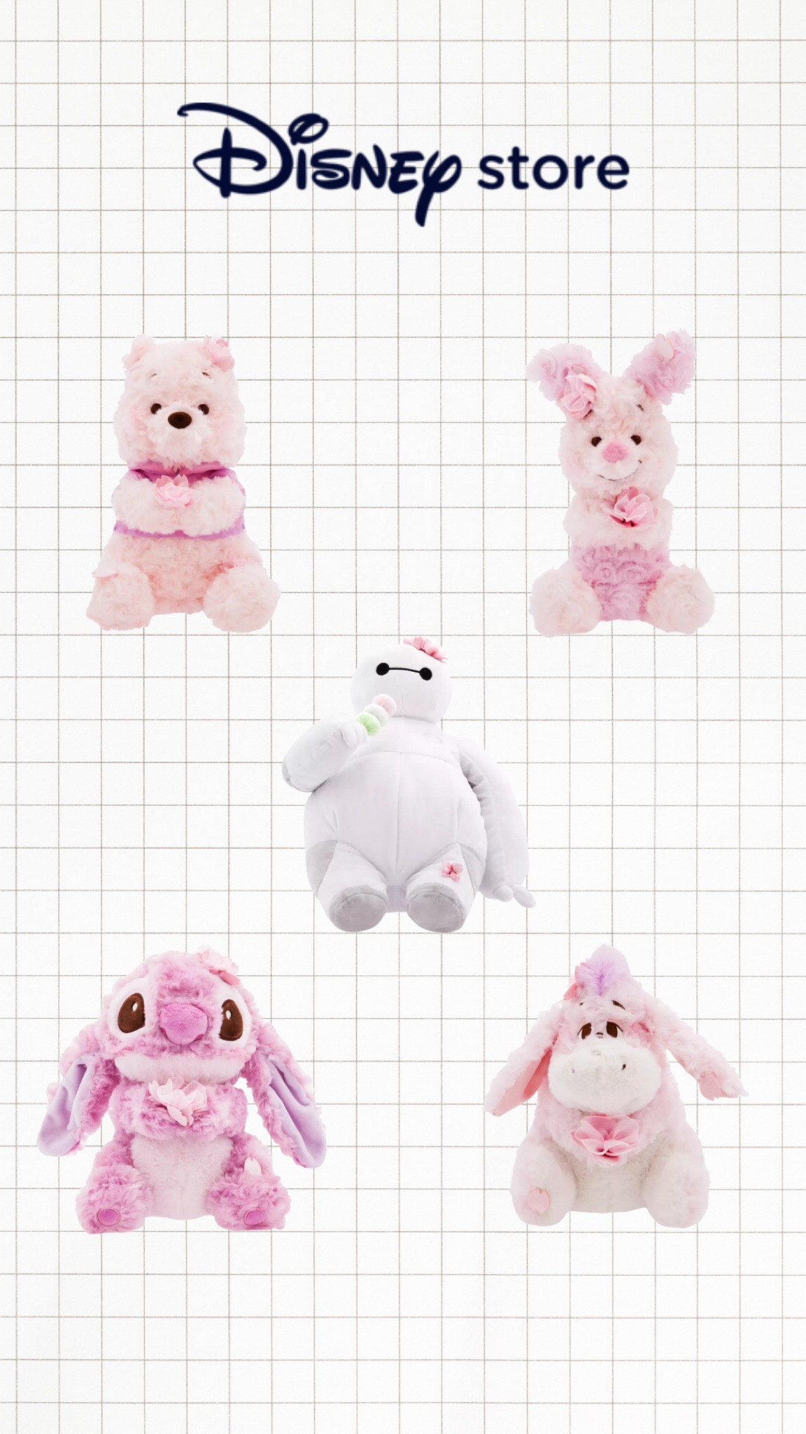 the Sakura plush collection featuring Winnie the Pooh, piglet, eeyore, stitch, and Baymax is now online! 🌸 #disney #disneystore #disneymerch #disneyfinds #baymax #japandisney #winniethepooh
