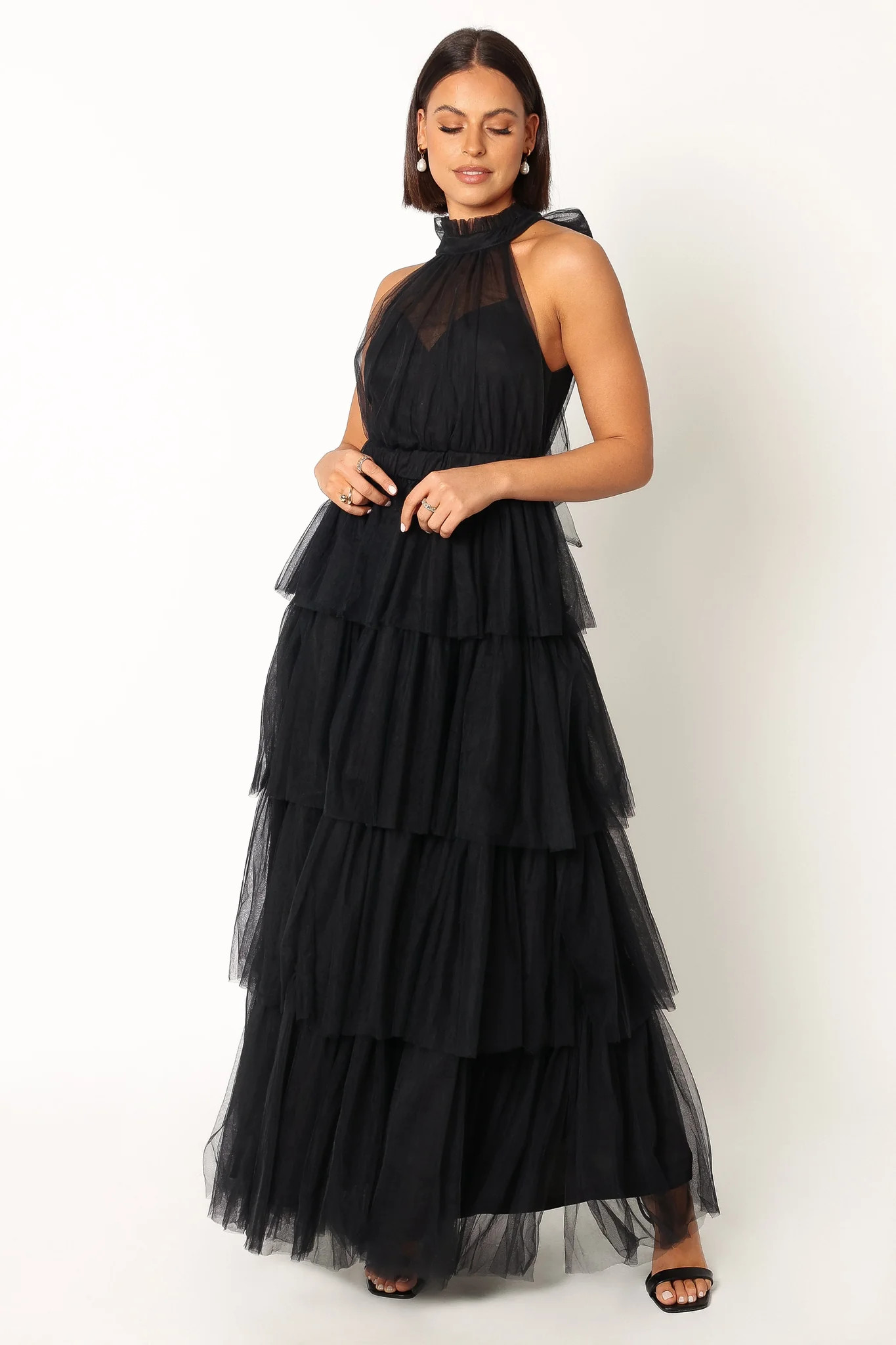 Frances Halterneck Maxi Dress - Black | Petal & Pup (US)
