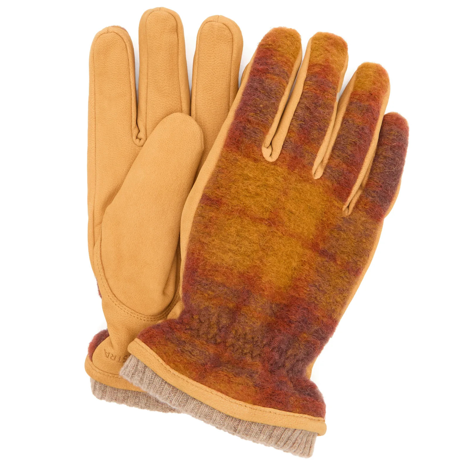 Hestra Men's Noah Gloves in Mustard Multi, Size Large | END. Clothing