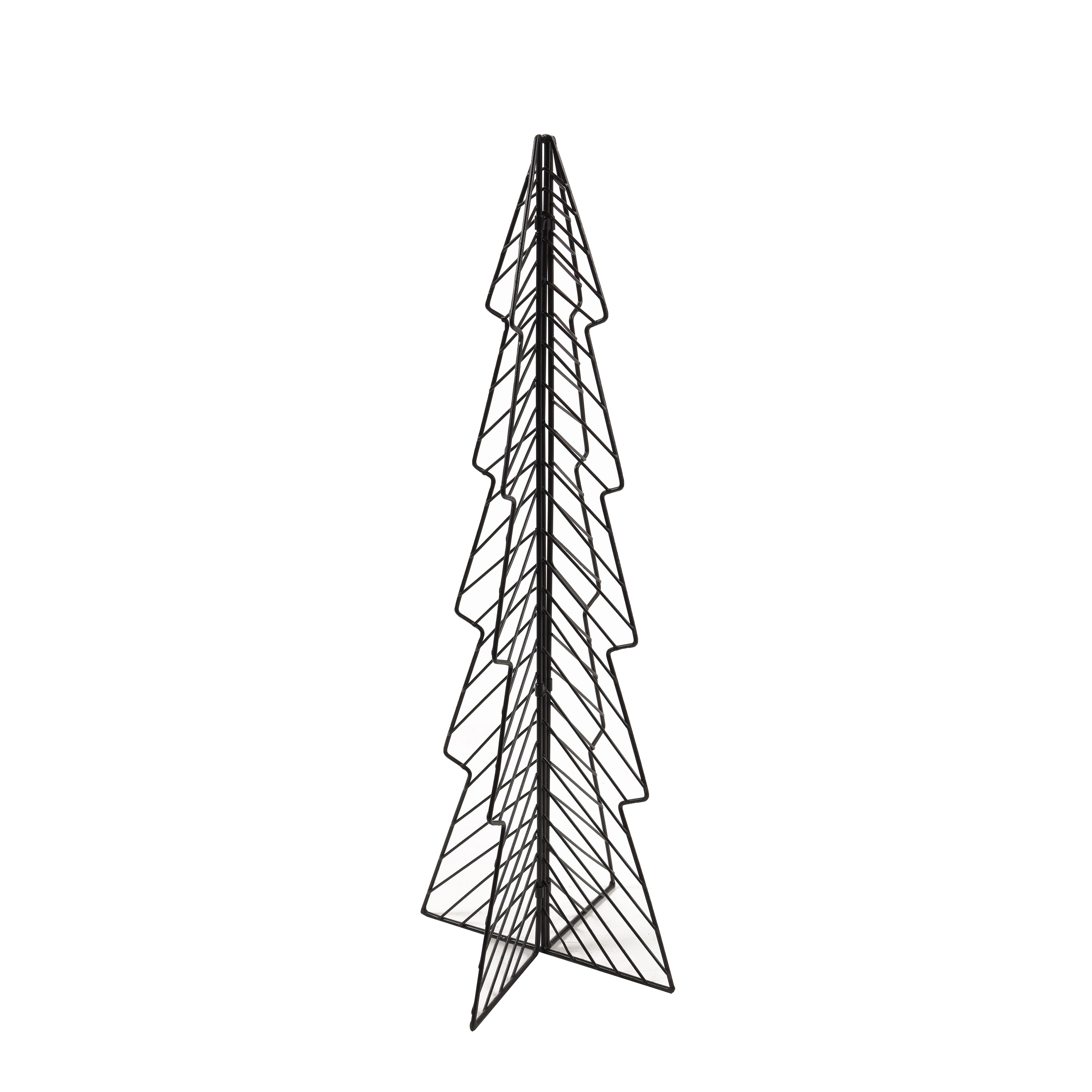 Holiday Time Metal Folding Tree with Black Finish, Decorative Christmas Tree, 24 inch Height | Walmart (US)