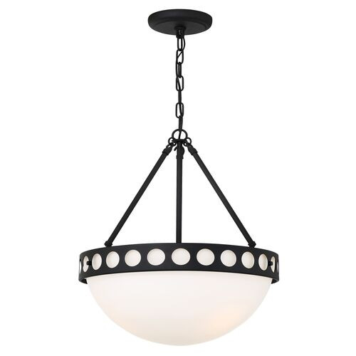 Kirby Large 3-Light Chandelier, Black Forged | One Kings Lane