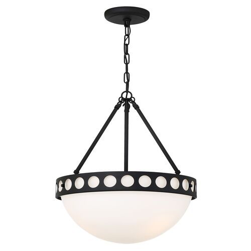 Kirby Large 3-Light Chandelier, Black Forged | One Kings Lane