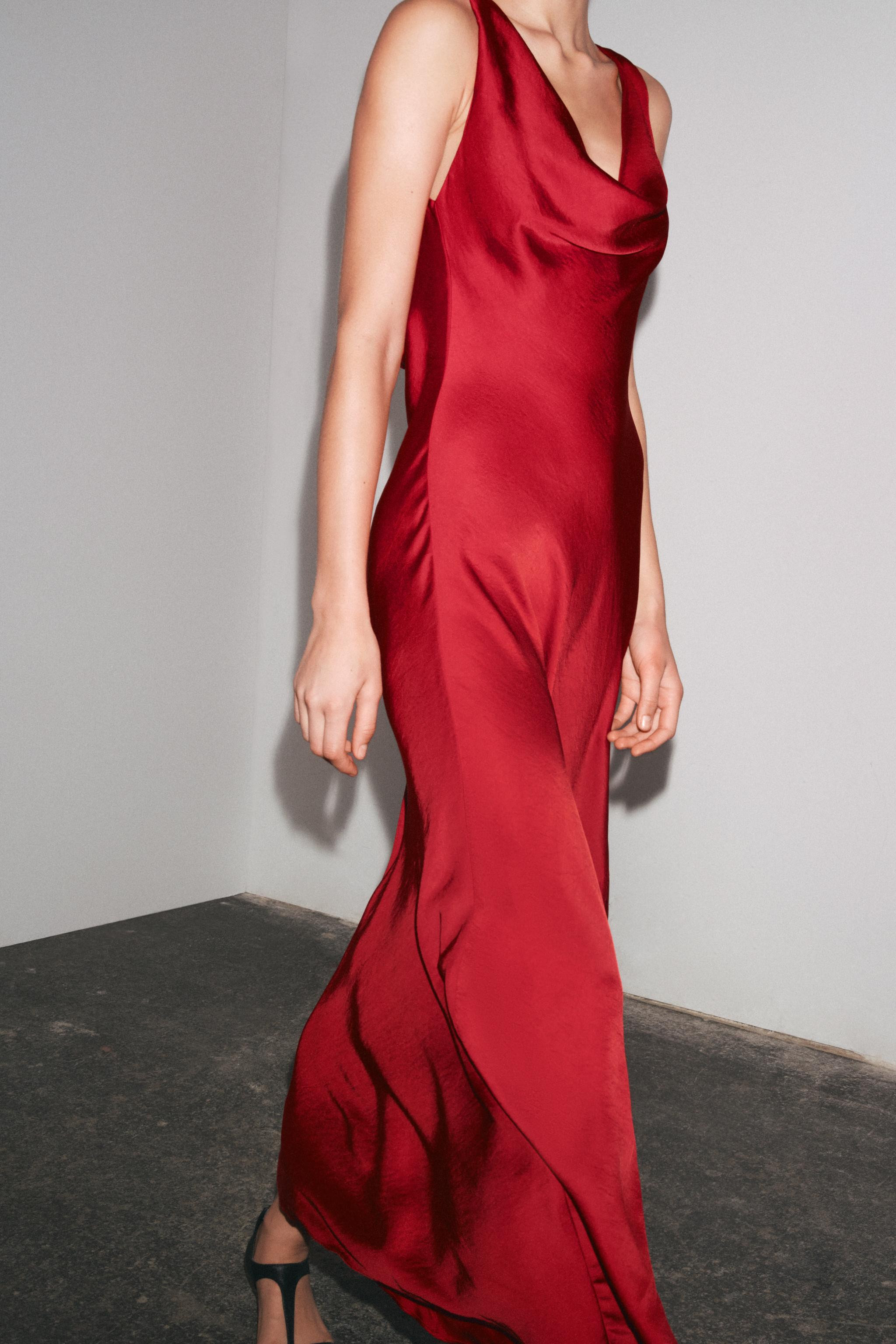 ZW COLLECTION SATIN LONG DRESS | Zara US