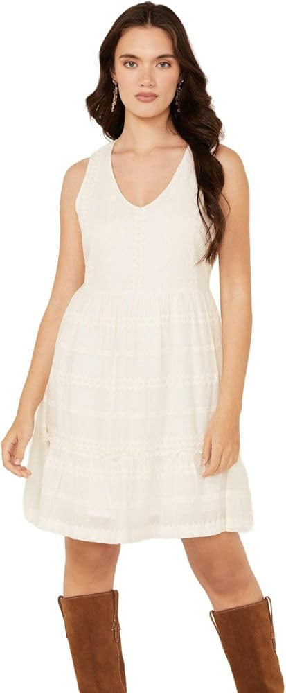 Shyanne Women's Embroidered Sleeveless Mini Dress - SWSU24D97-WHT XX- US White | Amazon (US)
