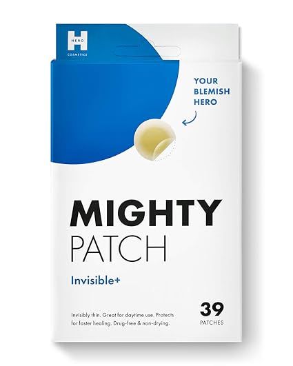 Mighty Patch Invisible+ - Hydrocolloid Acne Pimple Patch Ultra Thin Spot Treatment (39 count) for... | Amazon (US)