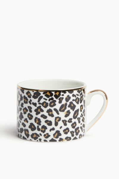 Porcelain Cup - Black/patterned - Home All | H&M US | H&M (US + CA)