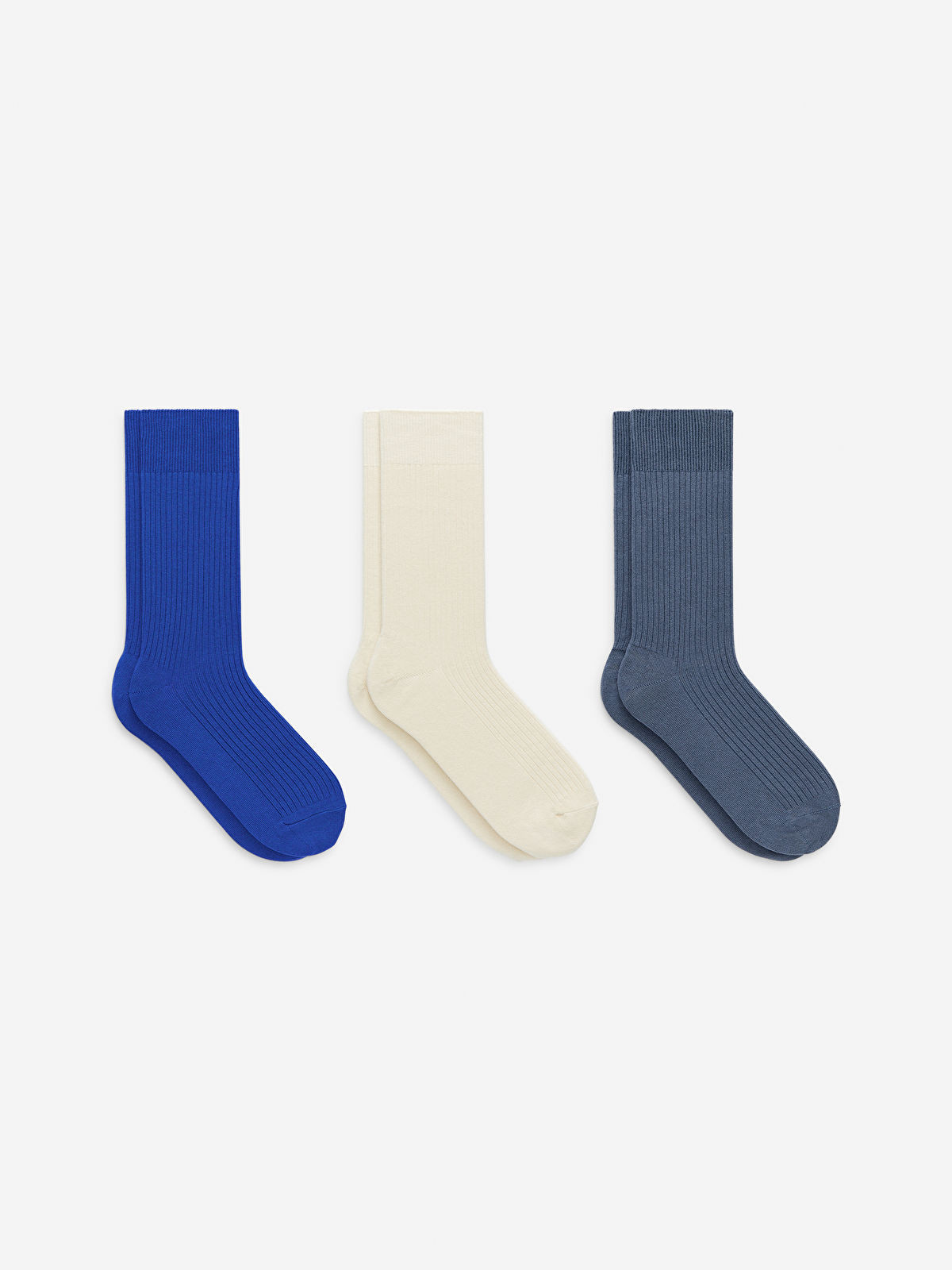 Supima Cotton Rib Socks Set of 3 pairs | Arket UK