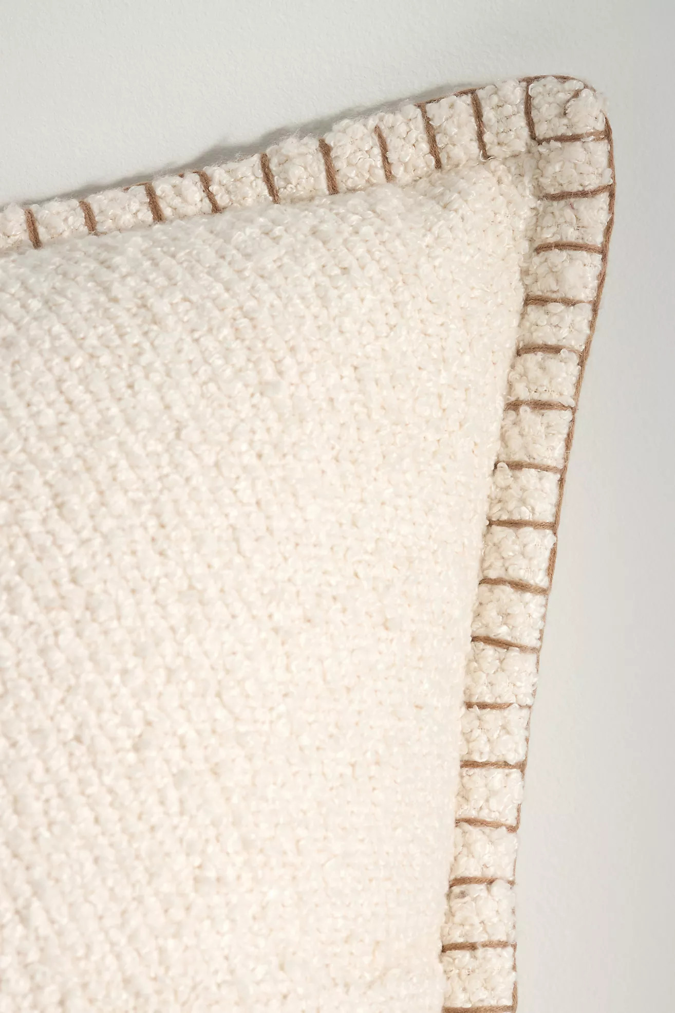 Curtis Bouclé Blanket-Stitch Pillow | Anthropologie (US)