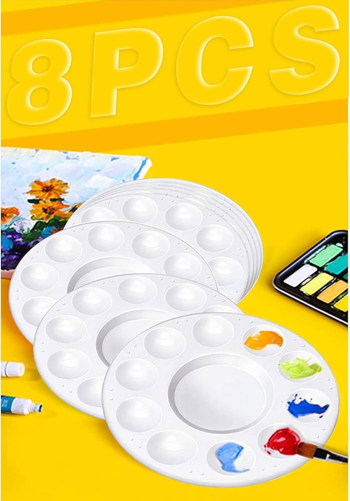 Paint Tray Palettes, Plastic White Palettes for Kids & Students,Paint Tray for Art Class,Craft DI... | Amazon (US)