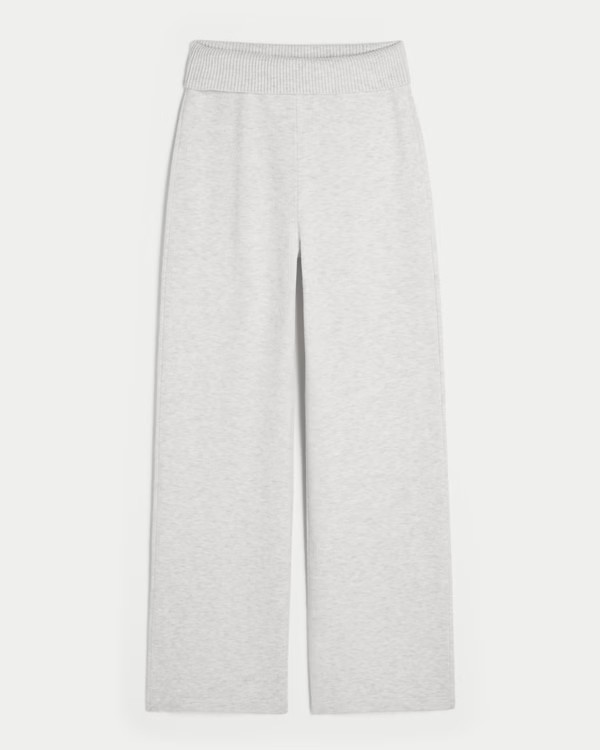 Gilly Hicks Sweater-Knit Foldover Waist Straight Pants | Hollister (US)