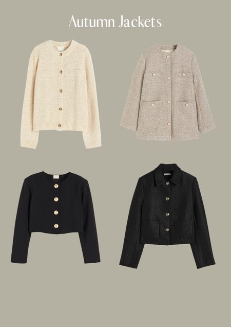 autumn staple jackets 🍂

summer to autumn | transitional outfits | staples | Boucle | cropped blazer | cardigan 

#LTKstyletip #LTKunder50 #LTKeurope