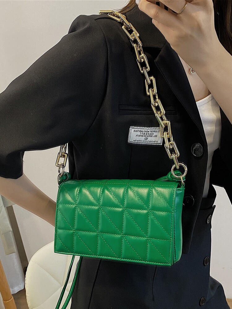 Minimalist Geo Graphic Shoulder Bag | SHEIN