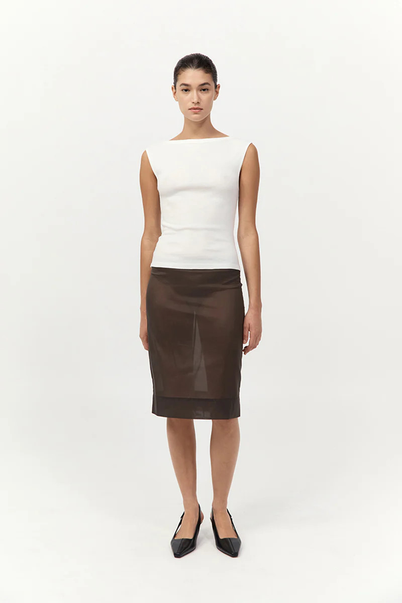 Transparent Skirt - Black Olive | St. Agni (US, UK, EU)