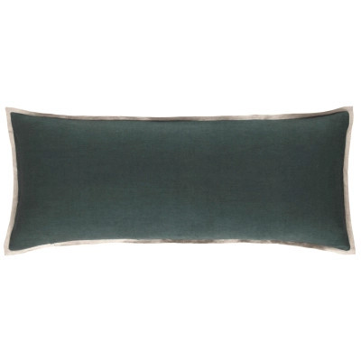Gehry Velvet/Linen Everglade Decorative Pillow | Annie Selke