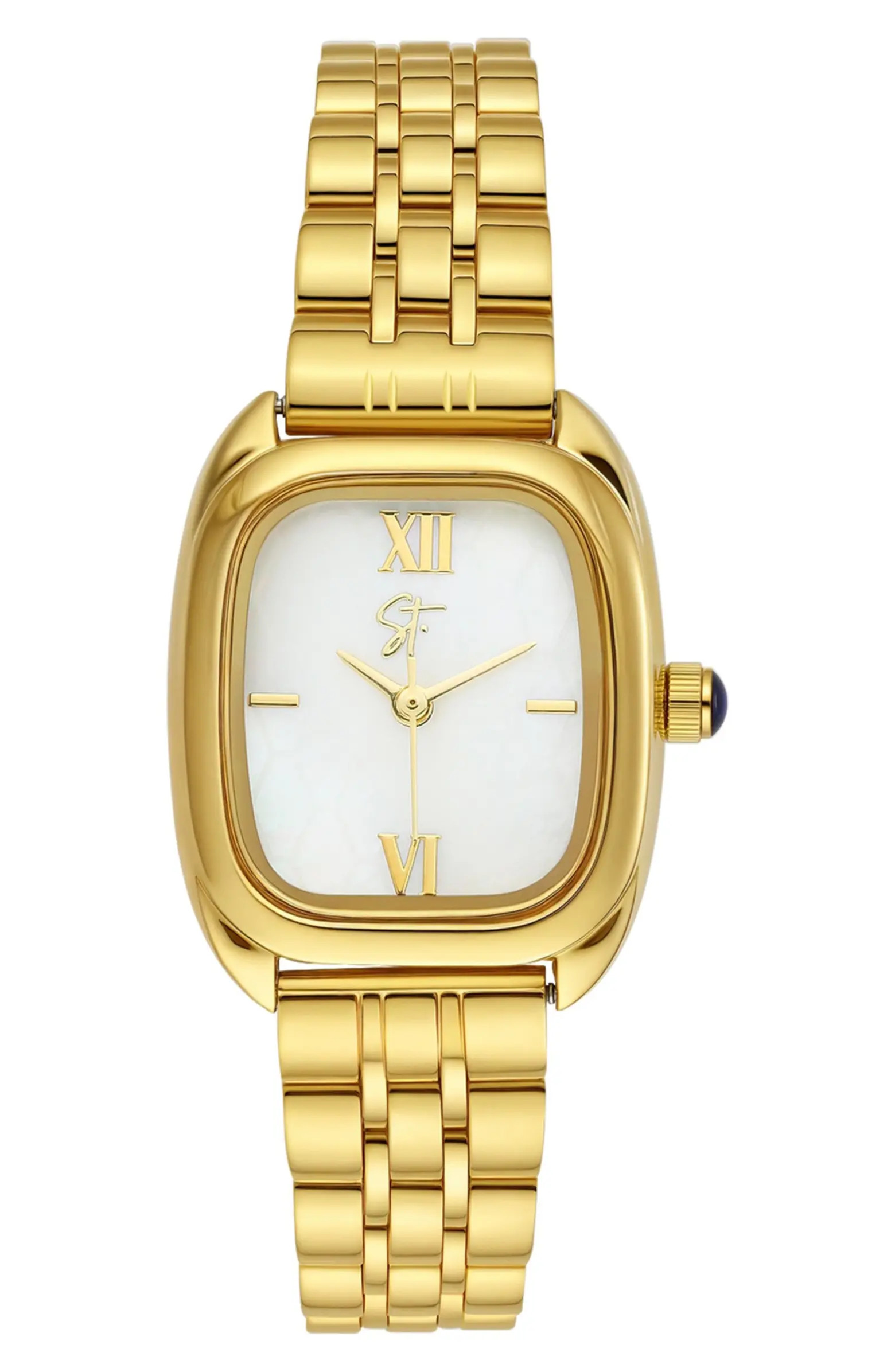 st. Moran 18K Gold Plate Bracelet Watch, 12.7mm x 25.4mm | Nordstrom | Nordstrom