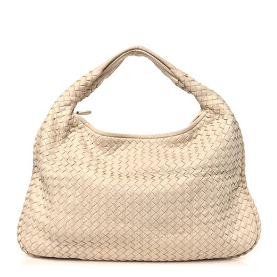 Bottega Veneta Nappa Intrecciato Large Belly Veneta Hobo White | FASHIONPHILE (US)