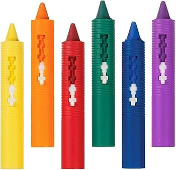 ASAB 6 Pack Baby Bath Crayons Non Toxic Education Fun Toy Easy Washable Wipe Clean Develop Creati... | Amazon (UK)