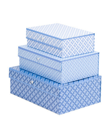 Set Of 3 Decorative Box With Lids | Marshalls