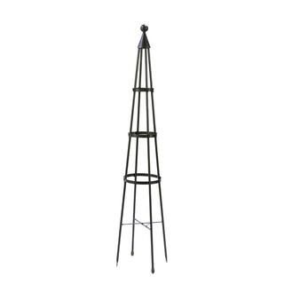 ACHLA DESIGNS 60 in. Wrought Iron Obelisk Garden Trellis OBL-01 - The Home Depot | The Home Depot